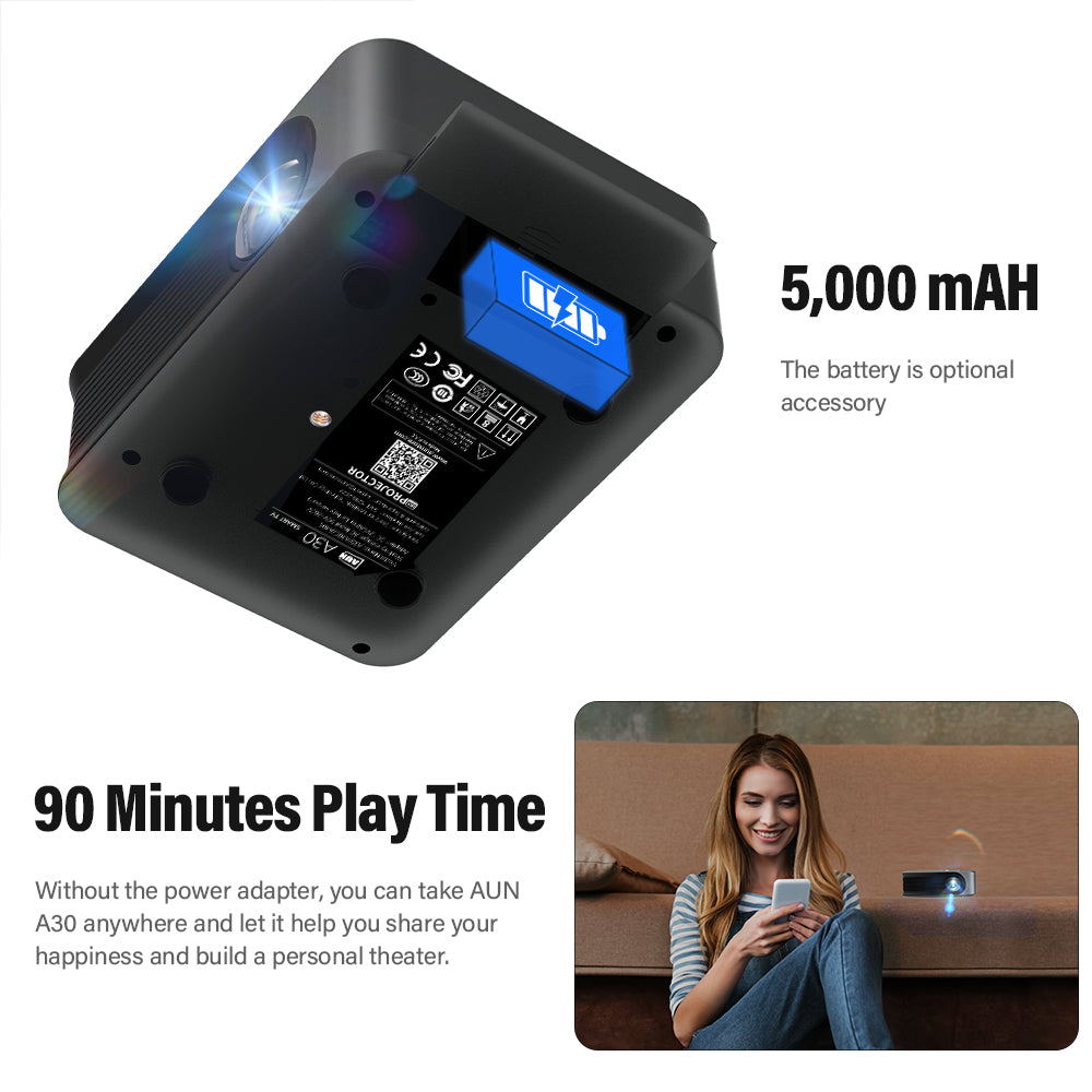 MINI Projector  A30C Pro Smart TV Box Home Theater Projectors Cinema Mirror Phone LED Video Projector for Home 4K Video