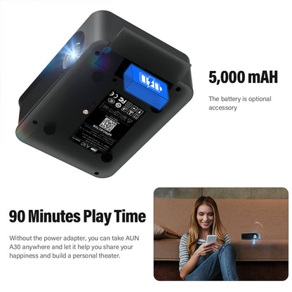 MINI Projector  A30C Pro Smart TV Box Home Theater Projectors Cinema Mirror Phone LED Video Projector for Home 4K Video